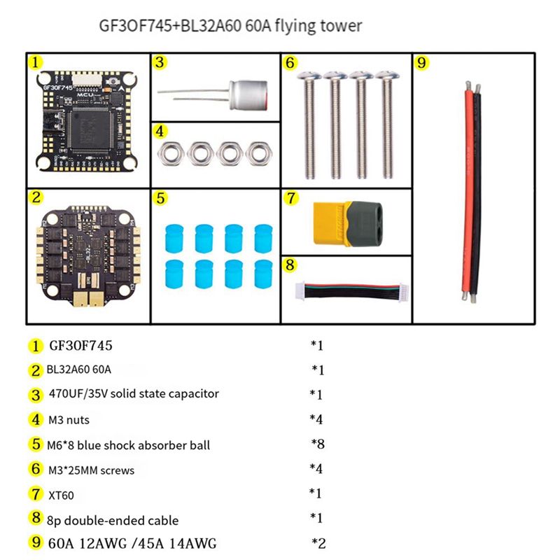 B05C-F745 FC&ESC FPV Stack GF3 - огляд і ціна Drone Esc