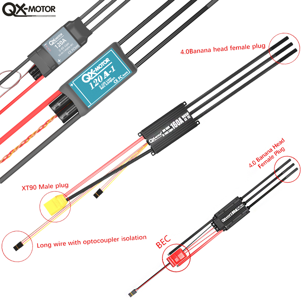 20A-120A Brushless ESC Speed C - огляд і ціна Brushed Drone Motor