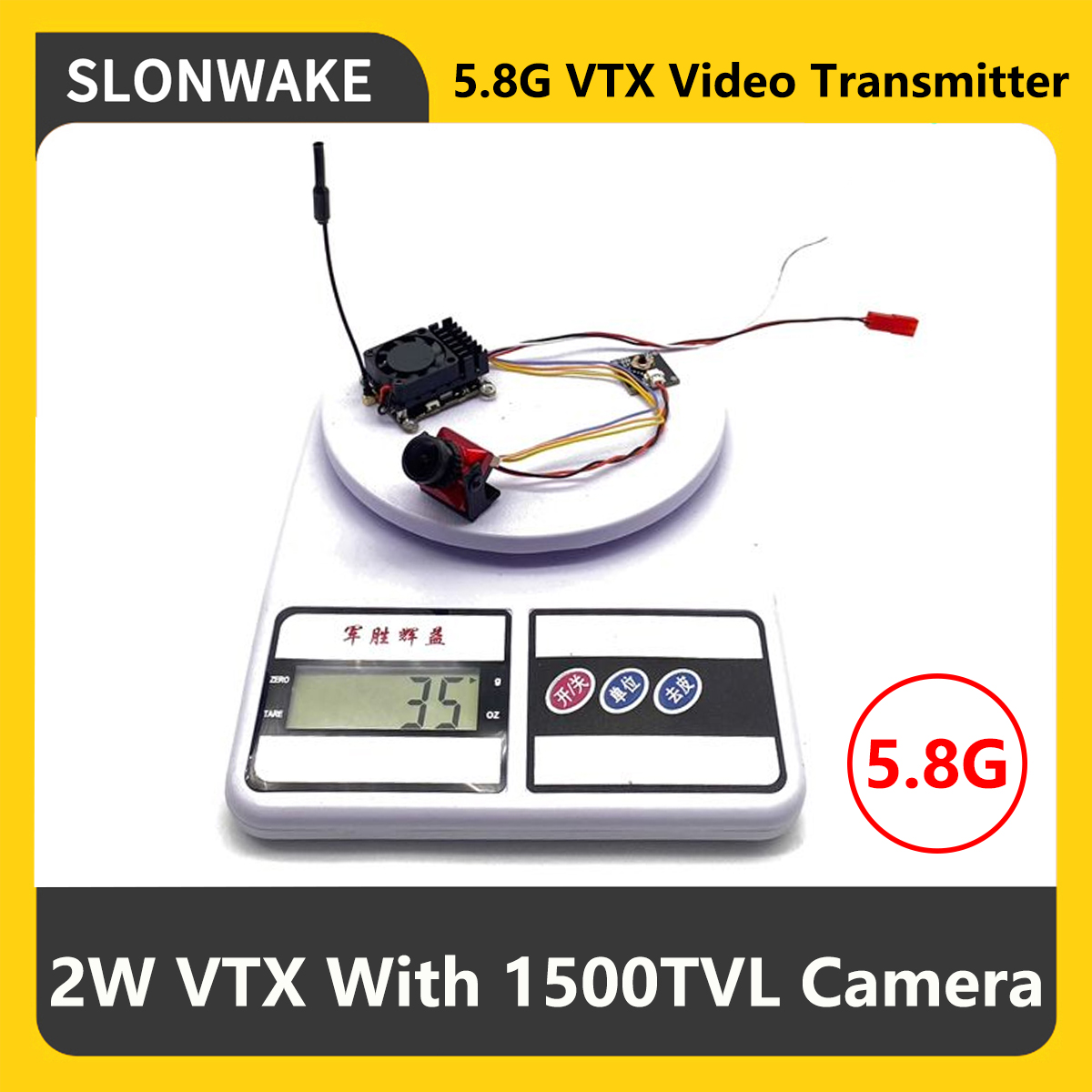 SLONWAKE 5.8G 2000mW FPV VTX T - огляд і ціна Fpv Camera