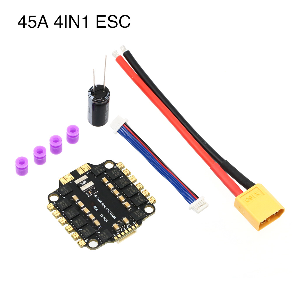 UAngel 4IN1 45A 60A ESC BLHELI - огляд і ціна Lipo Battery 6S