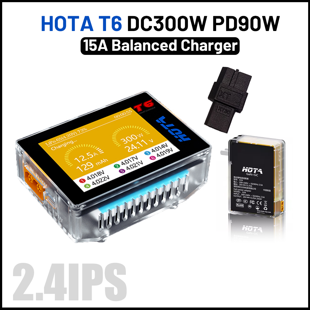 HOTA T6 300W Intelligent Charg - огляд і ціна Lipo Battery 6S