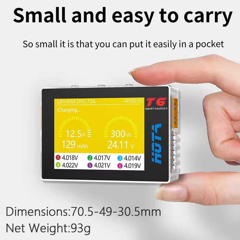 HOTA T6 300W Intelligent Charg - огляд і ціна Lipo Battery 6S